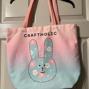 Pastel Pink and Blue Bunny Tote